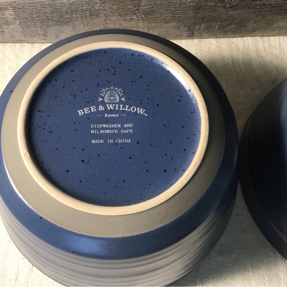 Bee & Willow Blue Speckled Cereal Bowls Set of 2 - Picture 2 of 5